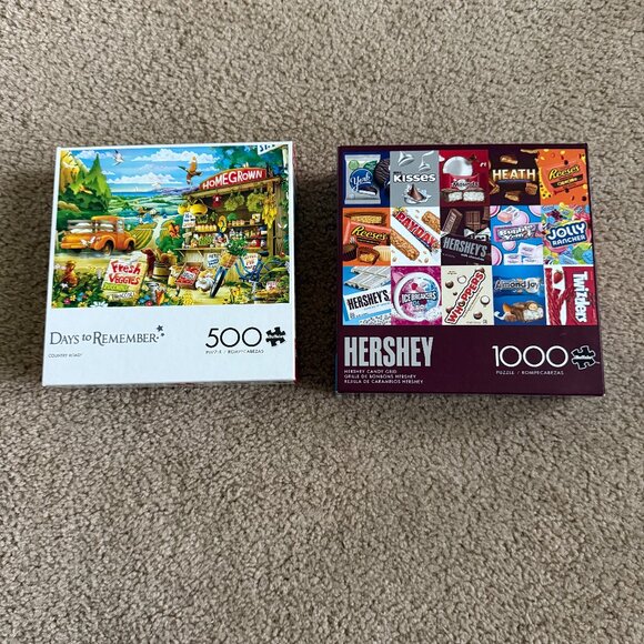 Bundle of 2 Buffalo Games Puzzles (500 + 1000 pcs) - Picture 1 of 3